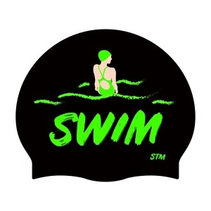 실리콘수모 SWIM_블랙 수모 수영모 수영모자 디자인수모
