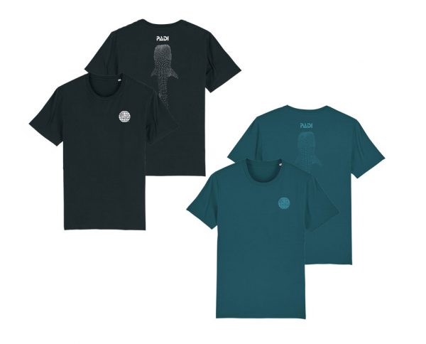 퐁당닷컴,PADI WHALE SHARK SLEEVE T-SHIRTS(고래상어 반팔 티셔츠),,패디,수영 > 래쉬가드, 보드숏 > 티셔츠