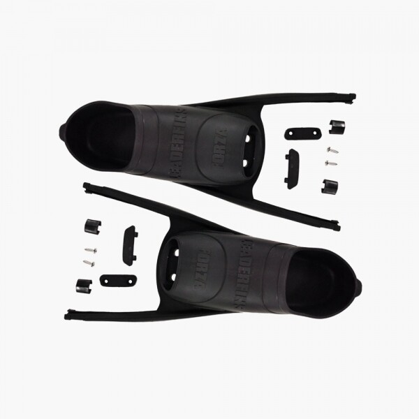 퐁당닷컴,포르자 블랙 풋포켓(어셈블리 세트 포함), Forza Black Foot Pockets With Assembly Set,,리더핀,프리다이빙 > 오리발 > 풋포켓