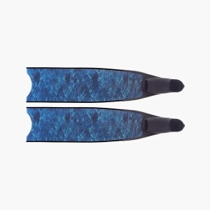 블루 카모 바이핀 블랙 풋포켓, Blue Camo Bi-Fins Black Foot Pockets