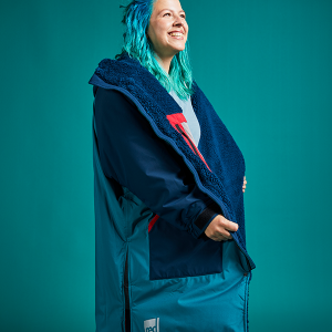 COLOR BLOCK DRY EVO ROBE TEAL NAVY