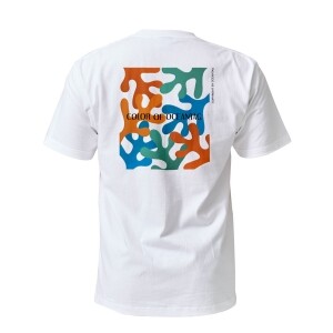 오션테그 14수 반팔 티셔츠 코튼 숏 슬리브 화이트 Colored Coral