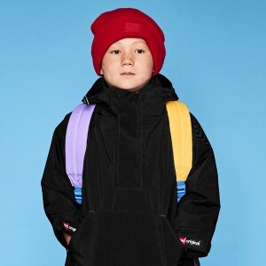 레드 키즈 드라이 판초 블랙