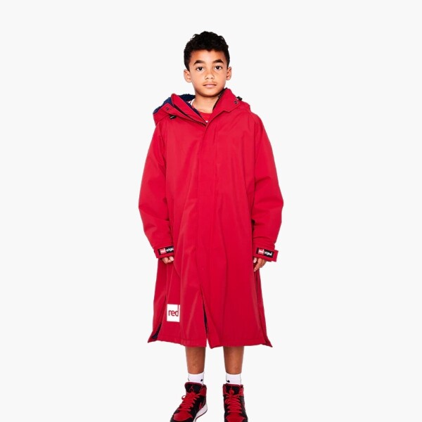 퐁당닷컴,레드 키즈 드라이 프로 로브,영국 감성 프리미엄 레드 아우터,레드,수영, 물놀이 > 어패럴 > 방풍 자켓
