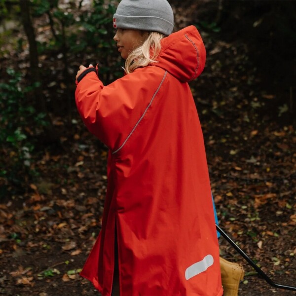 퐁당닷컴,레드 키즈 드라이 프로 로브,영국 감성 프리미엄 레드 아우터,레드,수영, 물놀이 > 어패럴 > 방풍 자켓