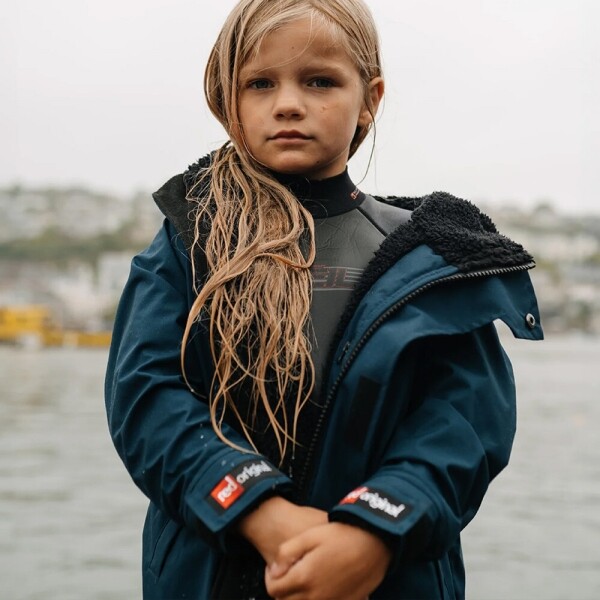 퐁당닷컴,레드 키즈 드라이 프로 로브,영국 감성 프리미엄 레드 아우터,레드,수영, 물놀이 > 어패럴 > 방풍 자켓