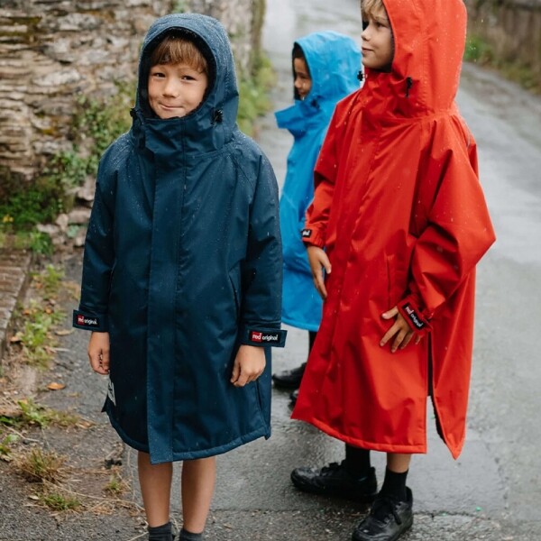 퐁당닷컴,레드 키즈 드라이 프로 로브,영국 감성 프리미엄 레드 아우터,레드,수영, 물놀이 > 어패럴 > 방풍 자켓