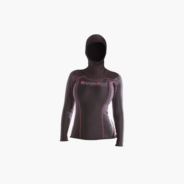 퐁당닷컴,CHILLPROOF L/S with Hood 여성용,,샤크스킨,스쿠버 > 웨트슈트 > 슈트 상의 
