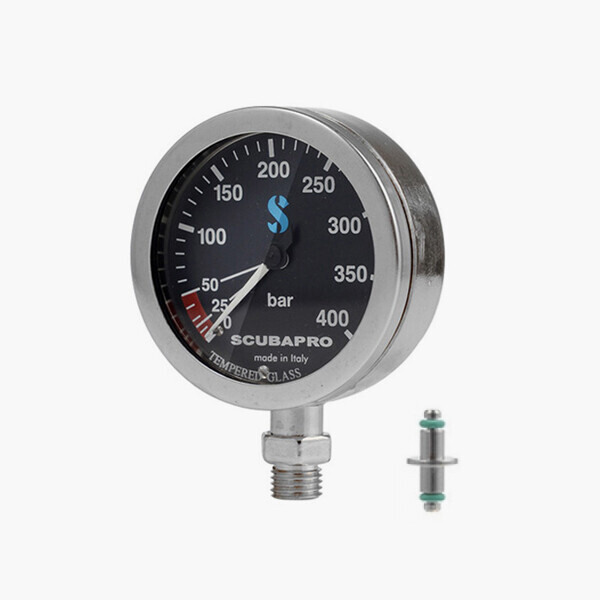 퐁당닷컴,황동 압력 게이지 캡슐 52mm 블랙 페이스, PRESSURE GAUGE,게이지핀 포함,스쿠버프로,스쿠버 > 게이지 > 잔압계