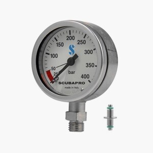 황동 압력 게이지 캡슐 63mm 화이트 페이스, PRESSURE GAUGE