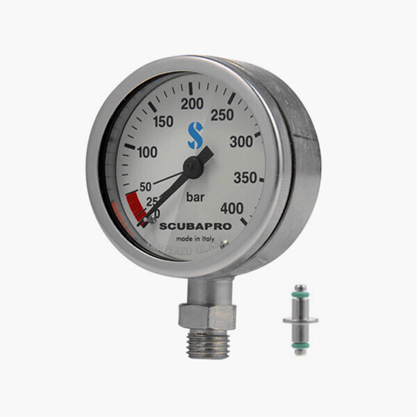 퐁당닷컴,황동 압력 게이지 캡슐 63mm 화이트 페이스, PRESSURE GAUGE,게이지핀 포함,스쿠버프로,스쿠버 > 게이지 > 잔압계