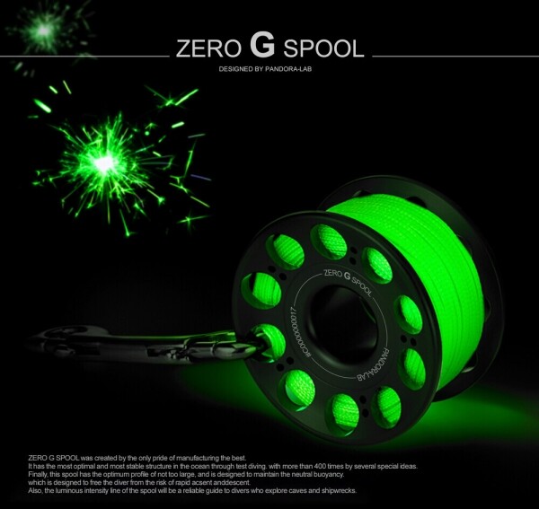 퐁당닷컴,제로 지 스풀 20m（Zero G. Spool）축광라인,,판도라,스쿠버 acc > 다이브릴 > 핑거릴