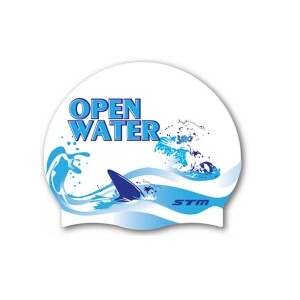 OPEN WATER 수모 WHITE 수영모자 실리콘수모