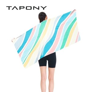 TAPONY 대형타월 오블리크 라인