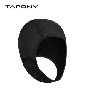 TAPONY 네오프렌2MM 다이빙 서핑 후드 블랙