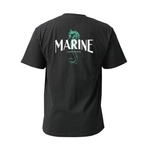 오션테그 14수 반팔 티셔츠 코튼 숏 슬리브 블랙 Marine