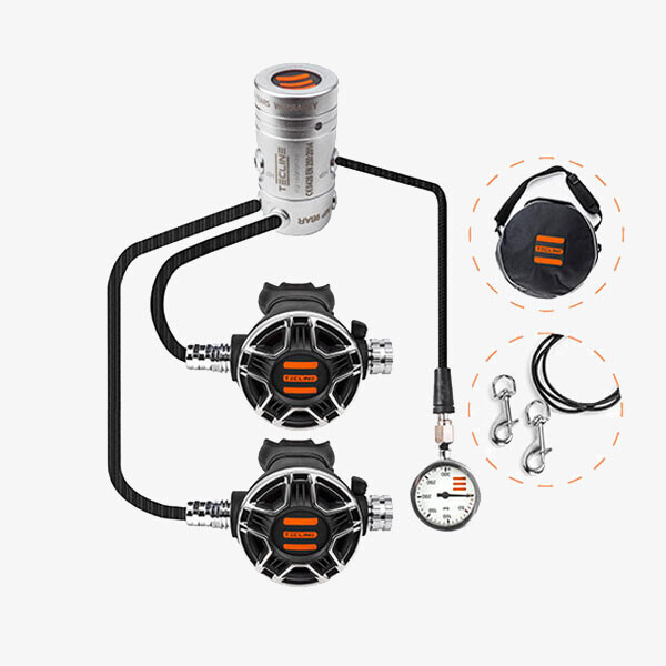 퐁당닷컴,R2 요크/딘 TEC2 세미텍 세트,R2 요크/딘 1단계 1개 + TEC2 2단계 2개 + 저압호스 60cm + 저압호스 200cm + 52mm 300bar SPG 1개 + 고압 호스 60cm 1개 + 스텐싱글스냅 88mm 2개 + 호흡기 가방,텍라인,스쿠버 > 호흡기, 보조 호흡기 > 테크니컬용