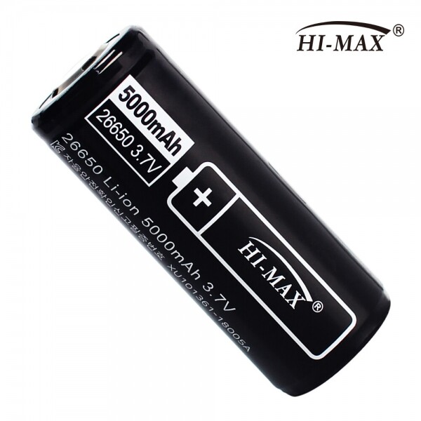 퐁당닷컴,26650배터리 3.7v 충전건전지 대용량 5000mAh,*업체에서 배터리 불량검수 후 출고하는 제품으로, 단자부에 흔적이 있을 수 있습니다.,하이맥스,스쿠버 > 라이트 > 배터리, 충전기