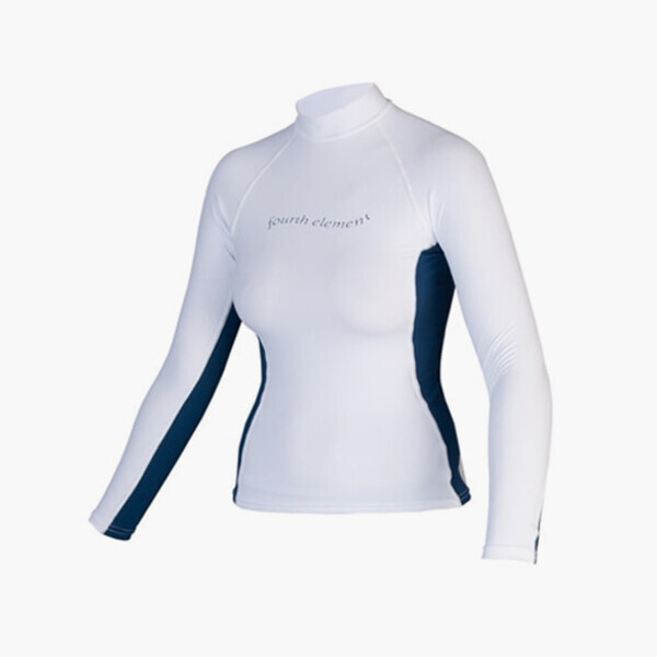 퐁당닷컴,하이드로스킨 여성용 래쉬가드 화이트, HYDROSKIN W L/S LETTER WHITE,한정수량 제품입니다.,포스엘리먼트,수영 > 래쉬가드, 보드숏 > 여성 래쉬가드